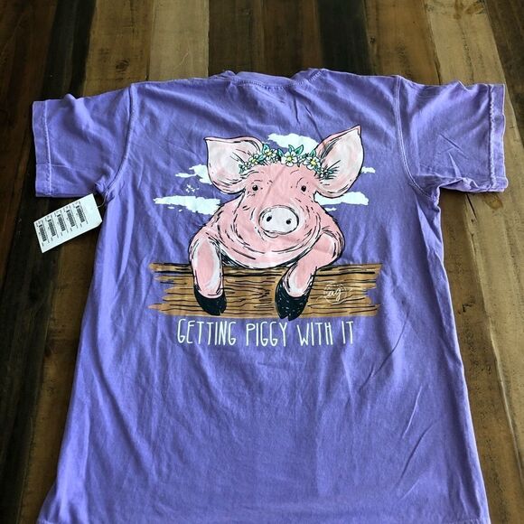 Anna Grace " Getting Piggy With It".. TShirt - Picture 1 of 3